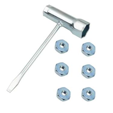 Imagem de talioy T-Wrench 13 mm x 19 mm Combinação de chave de serra e 6 peças de porca de barra para Stihl MS170 MS180 MS230 MS240 MS250 MS260 MS290 MS310 MS340 MS360 MS390