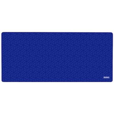 Imagem de KUMORI Deskmat Mouse Pad Grande Gamer Speed Neoprene Antiderrapante Resistente à Água (90x40 cm, Pattern Square Blue)