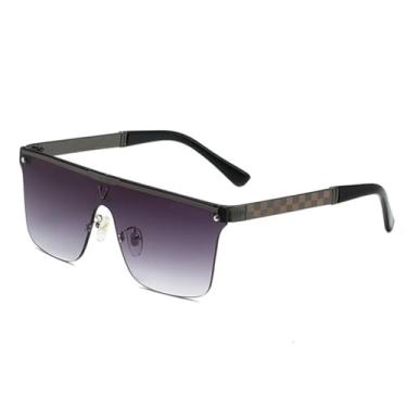 Imagem de Óculos de sol masculino atitude quadrada feminino vintage senhoras lente transparente óculos de sol punk retângulo uv400,5, tamanho único