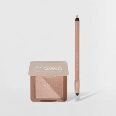 Imagem de Kit Lápis Para Olhos Bege + Iluminador Facial Rosado 4you (2 Produtos)
