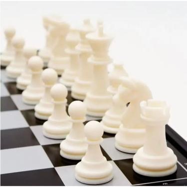Imagem de Jogo de Xadrez Magnético Dobrável de Plástico 20x20cm CHESS