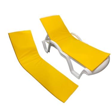 Imagem de Colchonete Almofadado De Espreguiçadeira Piscina Amarelo Impermeável