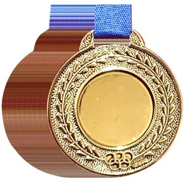 Imagem de Kit 120 Medalhas Centro Liso Personalizar 3,5 Cm Premiação bronze