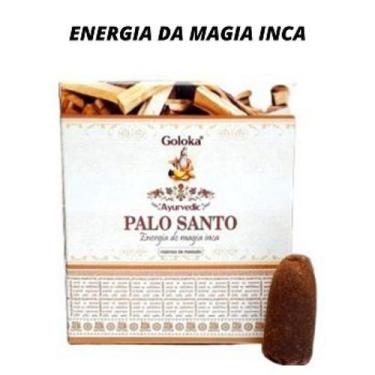 Imagem de Incenso Cone Indiano Palo Santo Cascata 45 Gr Goloka Massala