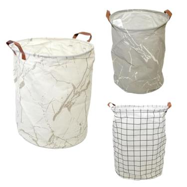 Imagem de Cesto Organizador 40l Multiuso Roupa Suja Brinquedo Dobrável - NEXUS MARKET (cinza)