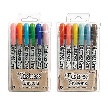 Imagem de Ranger Tim Holtz 12 Conjuntos de giz de cera de estresse #6, #7 (TDBK51763+TDBK51770)