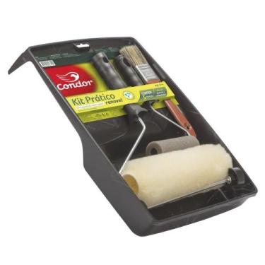 Imagem de Kit Condor 5 Peças Rolo Lã/Espuma/Suporte/Bandeja/Trincha