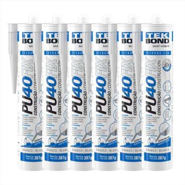 Imagem de Cola Fixa Cuba Pu 40 Inox Mármore Granito Kit C/6 Und - Tekbond