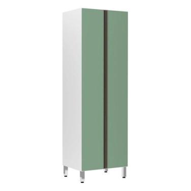 Imagem de Paneleiro Torre 70cm 2 Portas 5 Prateleiras Pérola Luciane Móveis - Lu