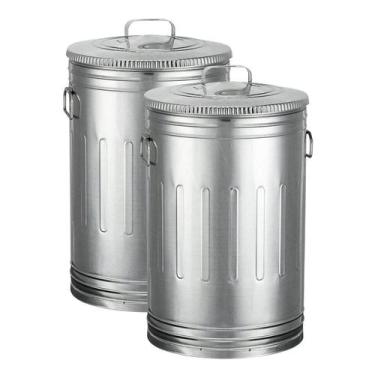 Imagem de Kit 2 lixeiras americanas lata de lixo 50 litros - Loja Bora, Decora!