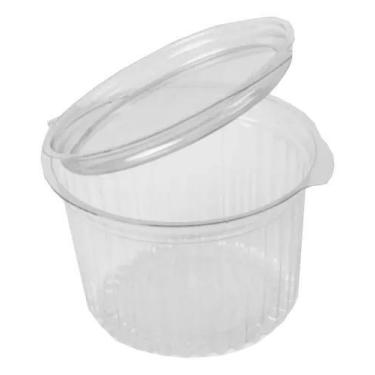 Imagem de 50 un pote redondo 250 ml com tampa articulada modelo p 742 - BIPACK 