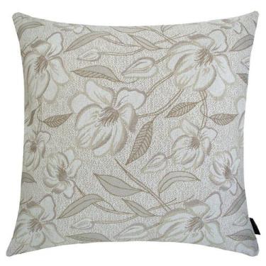 Imagem de Almofada Jacquard Flores 40x40cm Bege - FASTLAR