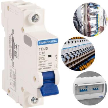 Imagem de Disjuntor Unipolar Monopolar Din Tramontina 10a A 63a, 50A
