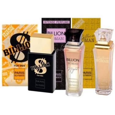 Imagem de Perfume Paris Elysees Billion Woman + Night + For Men 100ml