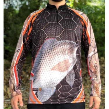Imagem de Camiseta de Pesca Tilapia Luxo - FPS 50 + UV - Ref. 109 - Masculina - 