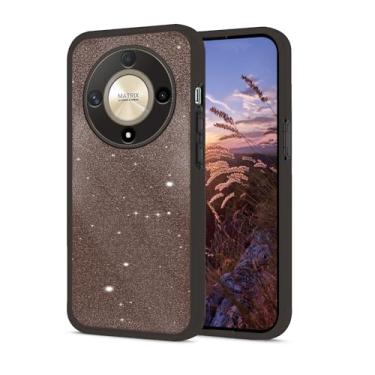 Imagem de Anlalish Capa para celular compatível com Honor Magic 6 Lite Glitter Honor Magic 6 Lite revestimento de silicone Fundas acessórios de proteção para câmera capa à prova de choque (preto)