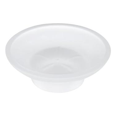 Imagem de Aomasi Saboneteira Redonda de Vidro Fosco, Reposição para Pia de Banheiro e Cozinha