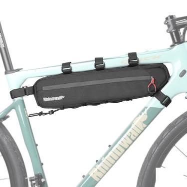 Imagem de Rhinowalk Bolsa de quadro de bicicleta impermeável bolsa triangular para bicicleta sob o tubo superior bolsa de armazenamento bolsa de canto, acessórios de ciclismo (preto, P (2,1L))
