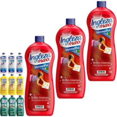 Imagem de Kit 3 cera liquida ingleza maxx tradicional cerâmica ardósia madeira t