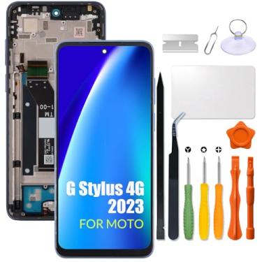 Imagem de Tela LCD de substituição para Motorola Moto G Stylus 4G 2023 com moldura para moto XT2317 XT2317DL XT2317-1 XT2317-2 Tela sensível ao toque digitalizador com kit de reparo (não serve para G Stylus 5G