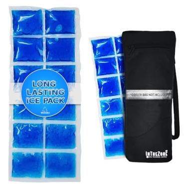 Imagem de Bolsa térmica de gelo para golfe – Pacotes de freezer reutilizáveis finos e duradouros – Mantenha os refrigeradores frios por horas – Bolsa de gelo ideal para golfe, acampamento, praia,