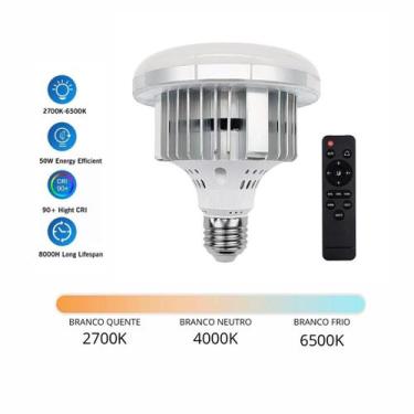 Imagem de Lâmpada LED 50W Multicor Softbox Controle Remoto E27 Bivolt - LED Forc