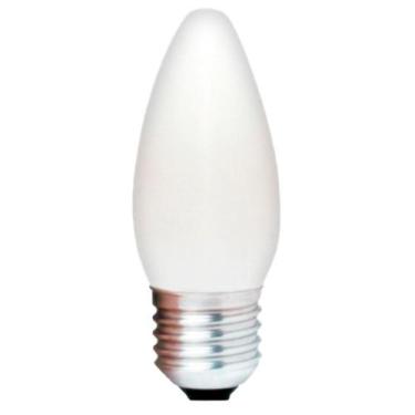 Imagem de Lâmpada Vela 25w Rosca E27 Incandescente Leitosa Abajur 127v - BRASFOR
