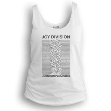 Imagem de Camiseta regata feminina Dasantigas malha 100% algodão estampa Joy Div