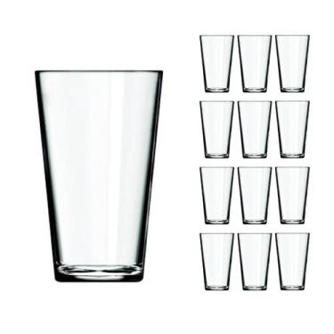 Imagem de Jogo 12 Copo Cairo 350ml Vidro Suco Agua Transparente Nadir - NADIR FI