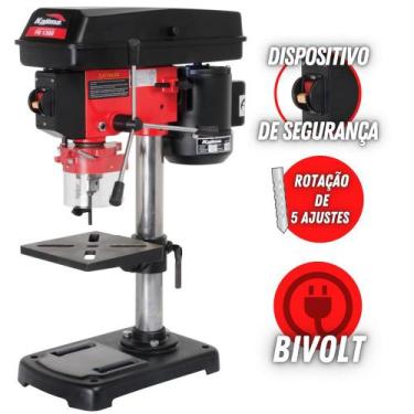 Imagem de Furador Bancada Kajima FB1300 Elétrico Bivolt 1/3HP Até 50mm Mesa Ajus
