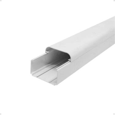 Imagem de Canaleta Branca Para Acabamento Barra Em 2m - 80x70mm - Perfiltec