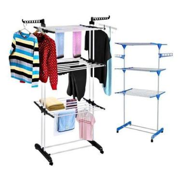 Imagem de Varal De Chão Roupa Calcinha Grade 3 Andares Dobrável Portát - oem