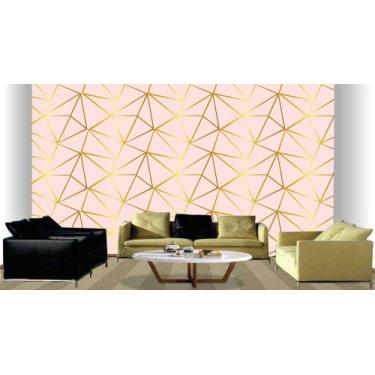 Imagem de Papel de parede adesivo zara gold rose   ( med. 90x300 cm) - ATITUDE S