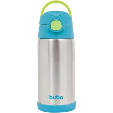 Imagem de Garrafa térmica Infantil Inox Canudo Silicone Buba, Azul