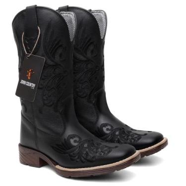 Imagem de Bota Texana Nashville Black em Couro Ref. EVA-Nashville-Black - John C