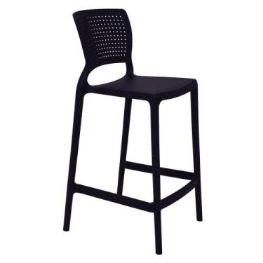 Imagem de Banqueta Para Cozinha Alta Tramontina Safira Preta