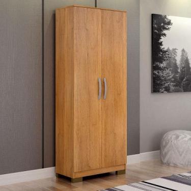 Imagem de Armário Multiuso Valdemoveis Natal com Pés e 2 Portas, Cinamomo