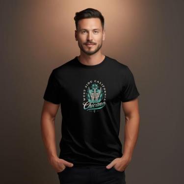 Imagem de Camiseta Masculina Casual Polo Blu em Algodão Chicano do P ao G1, Pret