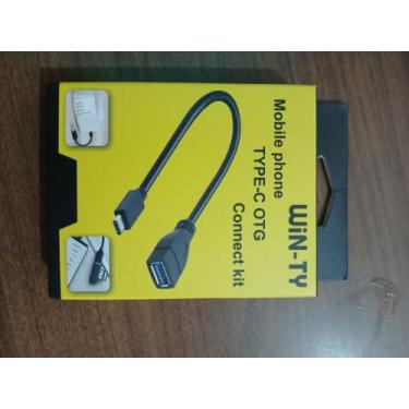 Imagem de Adaptador otg tipo C X usb - Win-ty, Preto, 20g