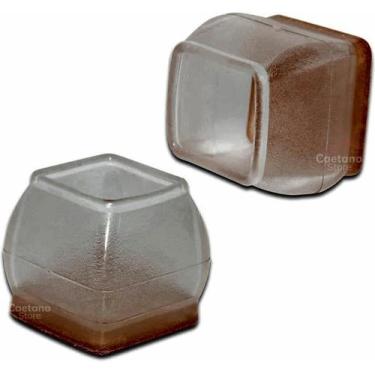Imagem de Kit 20 Pçs Proteção Pé Da Cadeira Moveis Quadrado 2,2 A 3cm - Caetano 