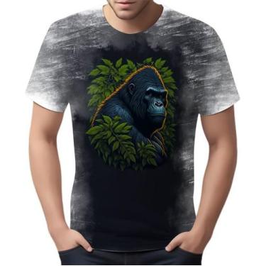 Imagem de Camiseta Camisa Estampada Primata Gorila Selva Africa HD 2 - Enjoy Sho