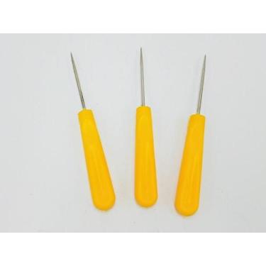 Imagem de Furador Manual 14 CM Cabo Plástico Amarelo FR-5 - Sun Special