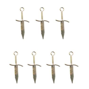 Imagem de Kit 7 unidades de punhais de 10cm coloridos - EMPÓRIO ARTES, DOURADO