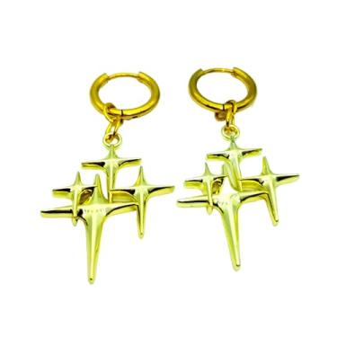 Imagem de CABEPHY Brincos Y2K Goth Punk farpado com pingente de coração para homens e mulheres brincos exclusivos de aço inoxidável emo estranho bruxo alternativo abstrato peculiar, Titânio Prata, Sem pedra