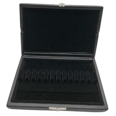 Imagem de MERIGLARE Caixa de palhetas de oboé, estojo de couro PU para palhetas, estojo de transporte multifuncional e portátil para palhetas de fagote com 12