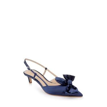 Imagem de Jewel Badgley Mischka Shoshana Slingback escarpim, Azul marino, 37