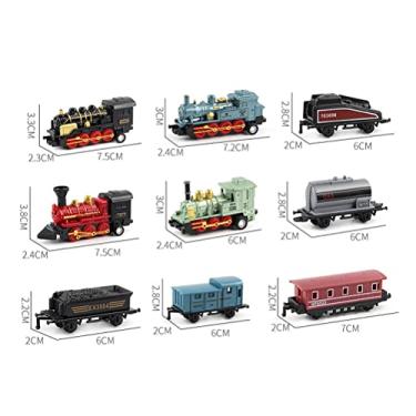 Imagem de Kit de Brinquedo de Trem a retrô de Simulação, Mini Conjunto de Modelo de Trem a, Material ABS para Meninos e Meninas, Kit de Brinquedo Educacional (C)