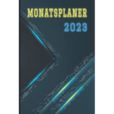 Imagem de Monatsplaner 2023: Mit Monatsübersicht & Kontakttabelle | DIN A5 (6x9 Zoll), 1 Monat auf 2 Seiten | Terminkalender, Wochenplaner, Kalenderbuch, …