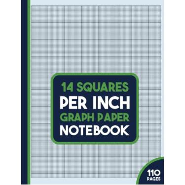 Imagem de 14 Squares Per Inch Graph Paper Notebook: A4 Graph Paper for Cross Stitch, Embroidery Designs, and Needlework | Perfect for Patterns | Large Print 8.5 x 11 inches, 110 Pages
