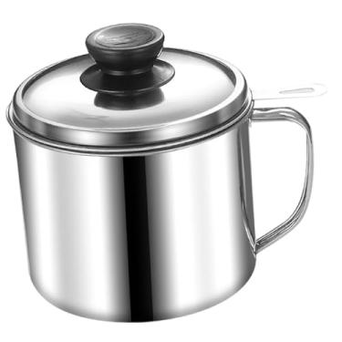 Imagem de WeiLaiKeQi Recipiente de graxa de, filtro conveniente com tampa, pote de óleo multiuso com filtro, lata de armazenamento de óleo para uso doméstico, com Tampa